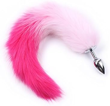 Fox Tail Anal Butt Plug Sex Adult Toys Flirting Tools For Couples Cosplay &Sm Role Play Gradient Pink