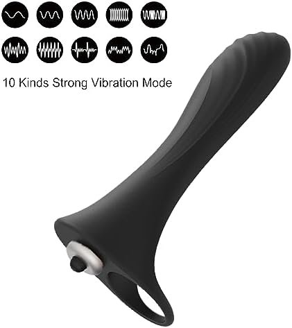 10 Powerful Vibration Modes Silicone Cock Ring For Men Waterproof And Vibrating Penis Masssger 1Pcs Aaa Battery Operated (Battery Not Included) Adult Sex Toy For Couple (Black) - Image 3