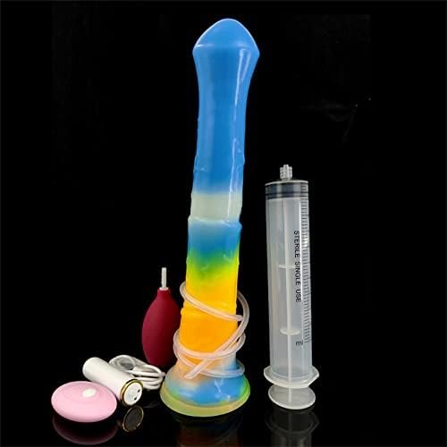 Remote Control Vibrating Silicone Dildo Ejaculating Dildo, Realistic Luminous Squirting Dildo Vibrator With 10 Vibration Modes, Lifelike Horse Dildo Suction Cup Dildo, Anal Sex Toy
