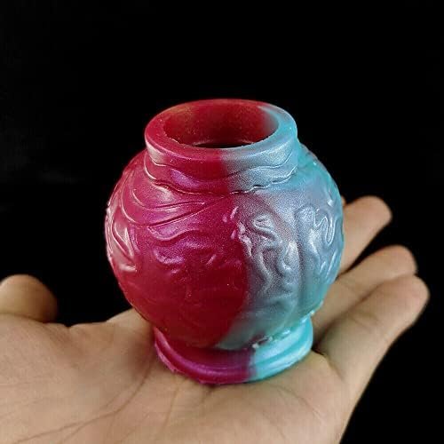 Silicone Large Knot Dildo Cock Ring Penis Sleeve Vaginal Anal Stimulate Ring Toys (L)