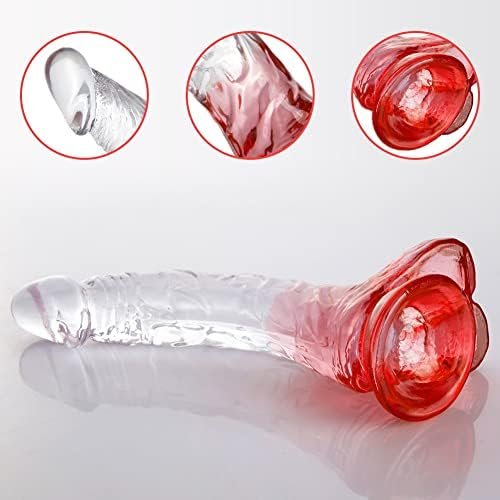 Fst Realistic Dildo Curved Shaft G-Spot Stimulation Penis With Strong Suction Cup Testis And Veins Design For Sensitive Point Sex Stimulation For Woman Man Masturbation Adult Toy (Green) - Image 2