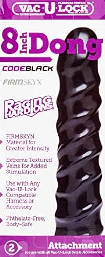 Doc Johnson Vac U Lock Codeblack Raging Hard On Dildo, 8 Inch - Image 2