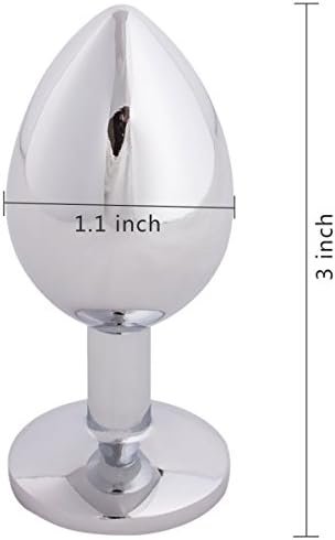 Cchw Pink Anal Plug Stainless Steel Jeweled Butt Plug Adult Sex Products Personal Massager (Small) - Image 2