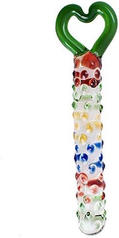 Aptitan Heart-Shaped Glass Dildo Crystal G-Spot Stimulator Sex Pleasure Wand Female Masturbator