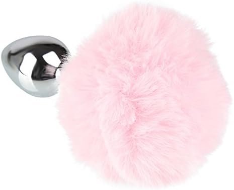 Beauty7 Rabbit Bunny Tail Anal Plug Starter Trainer Kit Set Medical Grade Stainless Steel Hypoallergenic Anus Butt Women Men Fetish Sex Toys (Pink,S) - Image 2