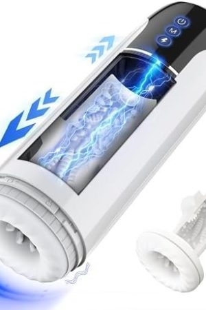 Sex Toys Automatic Male Masturbator - Sex Toy For Men Male Masturbators Cup With 7 Thrusting & Vibration Modes, Hands Free Pocket Pussy Male Stroker, 3D Realistic Sleeve Adult Toys Black