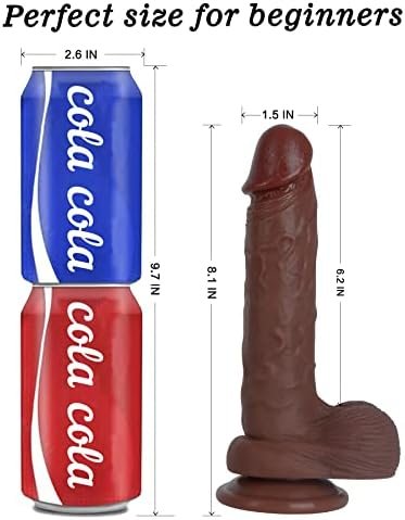 Realistic Dildo For Beginners Lifelike Huge Silicone Dildo, With Strong Suction Cup For Hands-Free Play, Realistic Penis For G-Spot Stimulation Dildos Anal Sex Toys For Women And Couple 7.7 " - Image 2