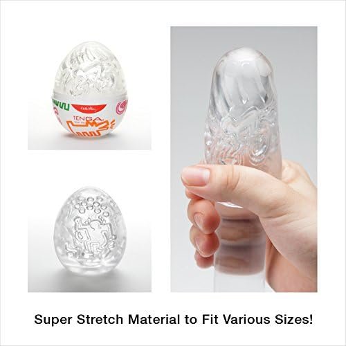 Tenga X Keith Haring For Mens Masturbation, Single-Use Prelubricated Stimulating Toy Party, White, 1 Count - Image 2