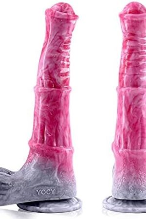 Realistic Horse Dildo 10Inch Long Pink Silicone Monster Dildos With Suction, Lifelike Dragon Dildo Anal Plug Adult Toy For Women Lesbian Men Strap On