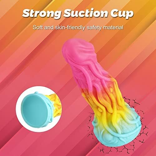 7.8" Fantasy Soft Realistic Dildo, Monster Dildos With Strong Suction Cup For Hands-Free Play, Lifelike Thick Dragon Dildo Harness Compatible Sex Toys For Men, Women G-Spot & Anal Play - Image 3