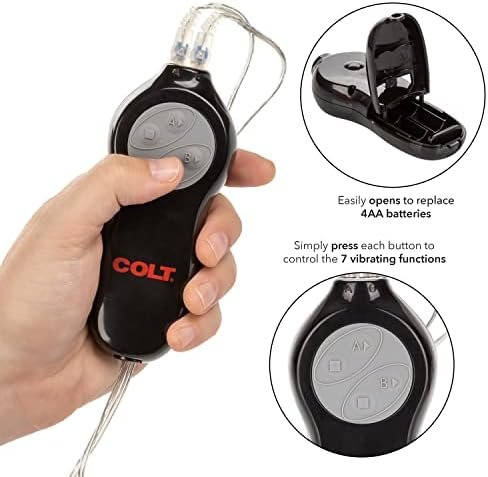 Calexotics Colt 7-Function Twin Turbo Bullet Vibrator - Sex Toys For Couples - Wired Adult Vibe Eggs Massager - Black - Image 2
