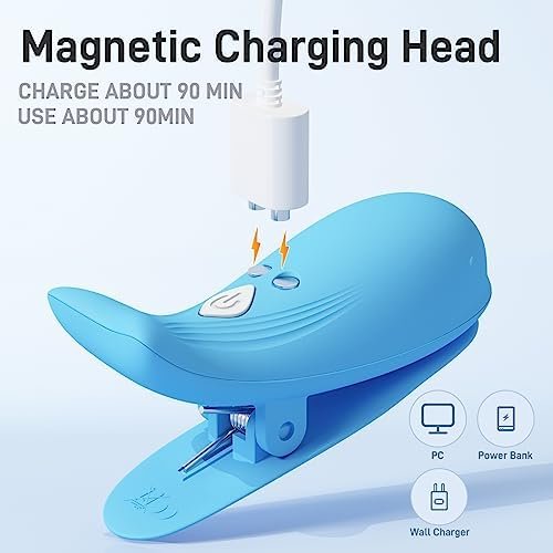 Jesakmie 10-Mode Nipple Clamp Vibrators Breast Clips Electric Nipple Stimulator With Remote Control Adult Toys For Women (Blue) - Image 3