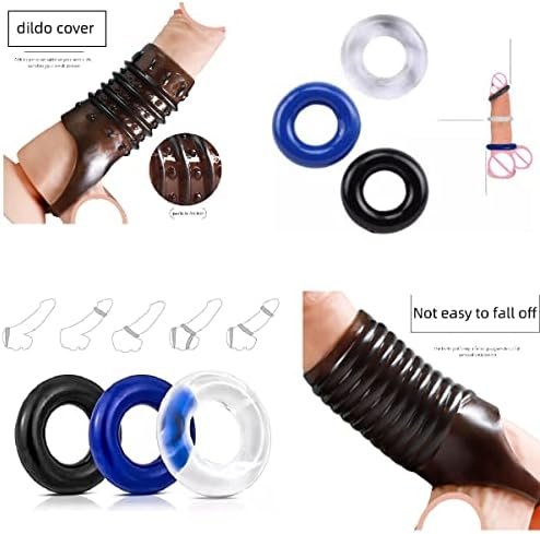 Silicone Penis Ring Erection Enhancing Cock Rings, Christmas/New Year Gift For Men 5Pcs Cock Ring Set For Longer, Harder, Stronger Male Enlargement Sex Toys (B) - Image 2