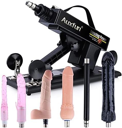 Auxfun Sex Machine Automatic Love Machine,Thrusting Fuck Machine With 3Xlr Connector Juguetes Sexuales Hands Free,Sex Toys Couple Adult Toys For Men&Women With 6 Attachments