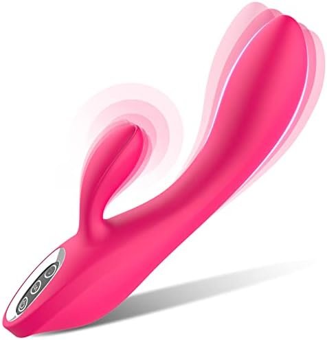G-Spot Rabbit Vibrator Stimulator - Adorime Silicone Vaginal Anal Dildo Massager For Women, Powerful Waterproof Rechargeable Adult Sex Toys For Couples Sex Things