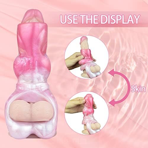 Igugutoy Dildo Penis Extender Condom Greatens Coarsen Silicone Penis Sleeve Men Increase Confidence Increase Power Can Be Wrapped 5.32 Inches Red - Image 3