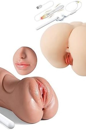 Sex Doll Male Masturbator With Drying Stick& Heating Rod&Sex Doll Douche Washer Hose,Torso Hip Realistic Pocket Pussy Ass For Men Couples Vaginal Anal Doggy
