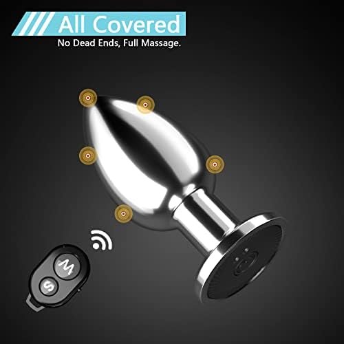 Vibrating Butt Plug Rechargeable Vibrating Anal Plug Prostate Massager With 10 Modes Stainless Steel Butt Plug Fetish Bondage Anal Stimulation Adult Sex Toys For Men,Women And Couples (Smooth) - Image 2