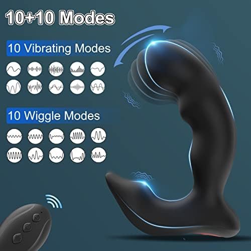 Anal Vibrator Prostate Massager Wiggling Vibrating 10 Modes, Anal Butt Plug Prostate Stimulator Gspot Vibrator Anal Sex Toy, Remote Control Anal Toy Male Adult Sex Toys For Men Women And Couples - Image 3