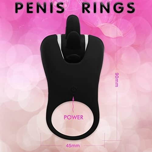 Rotating Magic Tongue Vibrating Ring Penis Ring Male Female Couple Sharing Clit Nipples And Stimulating Waterproof Rechargeable Locking Semen Ring - Image 2
