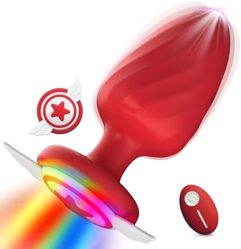 Anal Plug Vibrating Butt Plug Adult Sex Toys, Light Up Anal Toys Vibrator Prostate Massager With 10 Vibration, Female/Male Sex Toy For Men Women Couples, Anal Plugs Waterproof & Remote Control