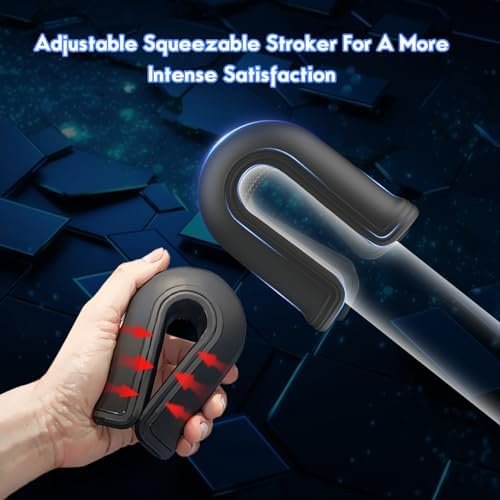 Lniiy Squeezable Male Masturbator Penis Vibrator Trainer, Adjustable Dual Motors Adult Sex Toys For Men Masturbation, 10 Vibrations Silicone Cock Massager Stroker, Vibrators For Men Prolong Endurance - Image 2