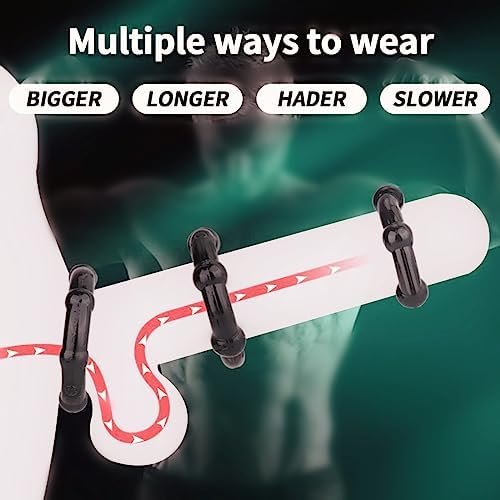 3 Pack Silicone Cock Rings Set, 3 Size Penis Rings For Men Erection Long Lasting Stronger, Better Sex Erection Enhancing Premium Adult Sex Toys (A) - Image 3