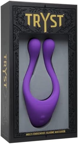 Doc Johnson - Tryst Multi Erogenous Zone Massager, Vibrating Adult Massager For Men And Women, Easy To Use, Adult Toy, Couples Or Solo Play, Body Safe, Latex Free, Phthalate Free (Black)