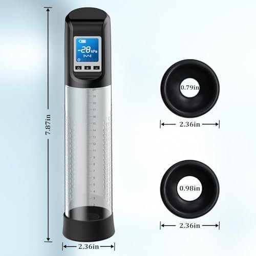 Male Electric Penis Vacuum Pump - Penis Enlargement Extend Pump With 6 Suction Modes, Penis Pump Bigger Longer Stronger Erections, Rechargeable & Led Screen Adult Sex Toys For Men - Image 3