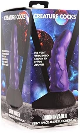 Xr Brands Creature Cocks Beastly Tapered Bumpy Silicone Dildo, Grey, Ag878 - Image 3