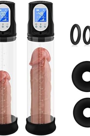 Electric Penis Pump, Penis Vacuum Pump Penis Sleeve Penis Enlarger Extender Cock Sleeve Dick Pump Adult Toys With 4 Intensities, Male Sex Toys For Men Couple Stronger Bigger Erection With 3 Penis Ring