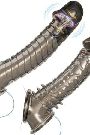 Celldance Sex Toys For Men Reusable Penis Sleeve With Vibrator Penis Ring, 2 Pack Cock Extender Penis Enlarger, Elastic To Enlarge Prolong, Adult Toy For Couples Pleasure, Juguetes Sexuales