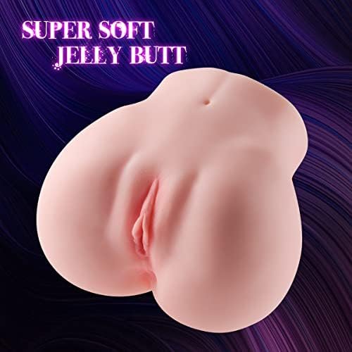 Unszz 6.6 Lb Jelly Butt Sex Doll Male Masturbators For Man Super Soft Butt Pocket Pussy With Anal Sex Stroker Male Adult Sex Toys For Men Realistic Torso Sex Tool For Orgasm - Image 2