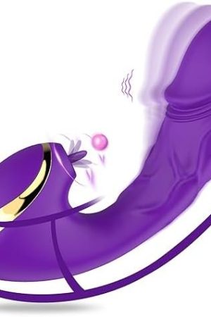 G Spot Vibrator 2 In 1 Wearable Vibrator Dildo With 10 Licking & Powerful Vibration Waterproof & Rechargeable Butterfly Vibe Adult Toys Adult Sex Toy With Clitoris Stimulator For Women And Couple