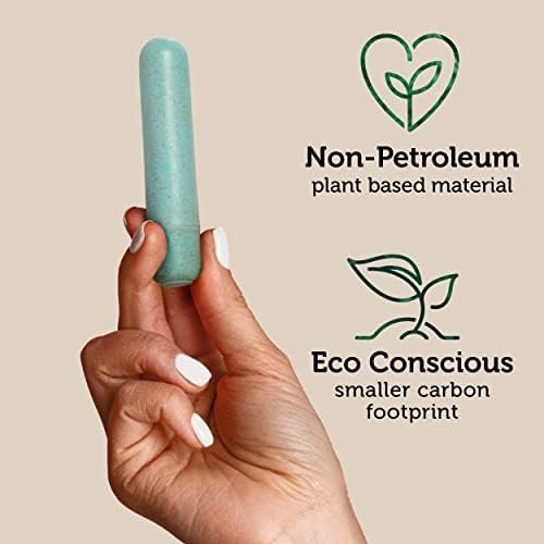 Blush Gaia Eco Bullet Plant-Based 4" Smooth Waterproof Bullet Vibrator In Aqua Made Of Sustainable Biofeel™ Worlds First Plant Based Vibe For Vagina Anal Play Vibrating Pleasure Adult Sex Toy Couples - Image 3