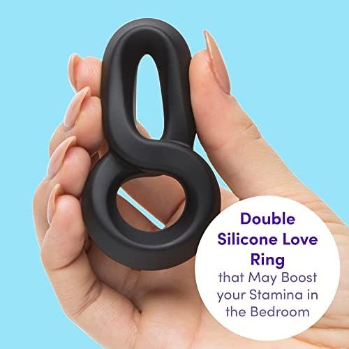 Lovehoney Black Magic 8 Stretchy Love & Ball Ring - Hypoallergenic Silicone - Easy To Use - Image 2