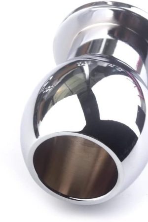 Stainless Steel Hollow Design Anal Plug Anal Plug With Anal Beads For Men And Women Unisex G Spot Anal Sex Toy Couples Prostate Massager(M)