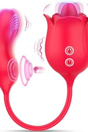 Rose Toy Vibrator For Woman, Nipple Clitoral Stimulator Dildo With 10 Tongue Licking & Tapping Modes, Clitoris G Spot Vibrator Personal Massager Adult Sex Toys For Women Man And Couple Games