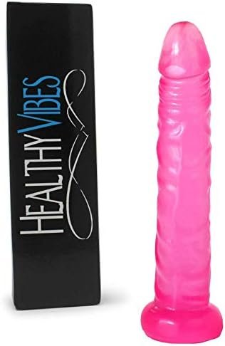 Slim Beginner Dildo By Healthy Vibes (Pink, 5.5") - Small Dildo With Vein Texture Is Perfect For First-Time Users Or For Experimenting With Anal Play - Made Of Body Safe Tpr, Latex And Phthalate Free