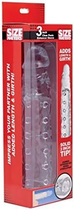 Size Matters 3 Inch Clear Penis Enhancer Sleeve - Image 2