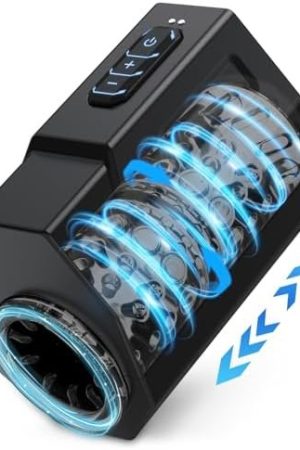 Sex Toys For Men, Automatic Male Masturbator, With 5 Thrusting &Rotating Modes, Switchable Between 7 Speeds, For Penis Stimulation, Male Stroking Toys, Open-Ended Adult Sex Toys, Ipx7 Waterproof
