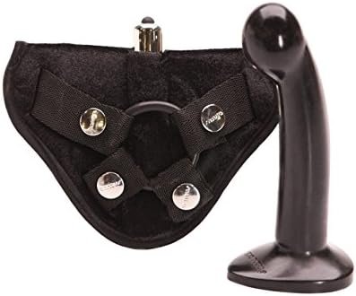 Tantus Sex/Adult Toys Sports Kit Dildo Vibrator- 100% Ultra-Premium Felixble Silicone Includes Adjustable, Machine-Washable Velvet Harness & O-Ring For G-Spot & P-Spot Stimulation - Midnight Purple - Image 2
