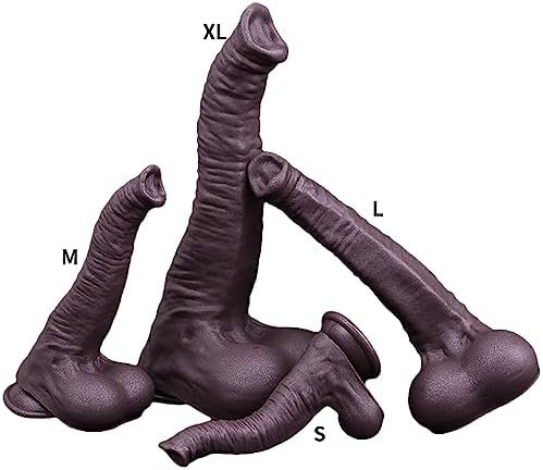 Gienocy Realistic Big Thick Dildo With Strong Suction Cup, Huge Elephant Trunk Anus Dildo Butt Plug, Fake Penis Adult Advanced Player Sex Toy For Vagina Anal Stimulate G-Spot Stimulating Orgasm (L) - Image 3