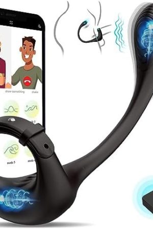 Sex Toys Vibrating Cock Ring - Adult Toys Adjustable Penis Ring Taint Stimulator With Mini Prostate Massager, App Remote Control Anal Vibrator Ring Sex Toys For Men Erection Sex
