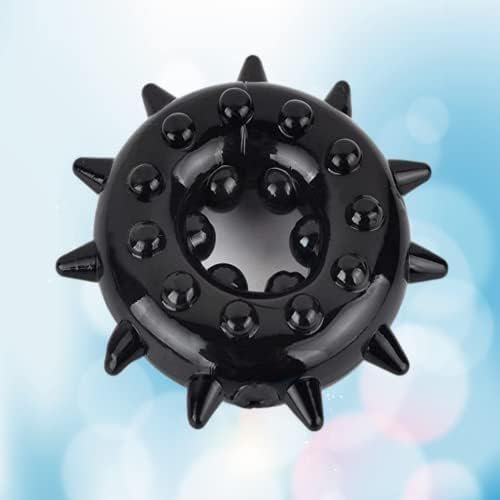 Ousandy Cook Rings For Men For Sex, Silicone Penis Ring, Snowflake Cock Ring With Particle Sex Toys For Couples For Longer & Harder Erection (Black) - Image 3