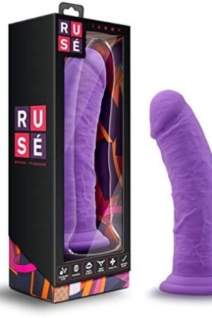 Blush Ruse Jammy 8 Inch Silicone Dildo, Thick, Girthy, Suction Cup, Strap On Harness Compatible, Sex Toy For Women