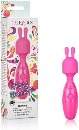 Calexotics Tiny Teasers Bunny - Waterproof Bullet Vibrator With Removable Rabbit Tip - Adult Pocket Vibrator Toys For Couples - Pink