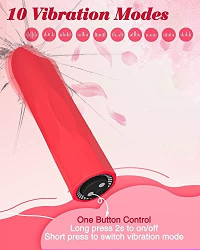 Bullet Vibrator, Onismo Mini G Spot Vibrators Clitoral Vibrating Lipstick Viber With 10 Vibration Nipple Stimulator Waterproof Adult Sex Toys For Women (Black) - Image 3