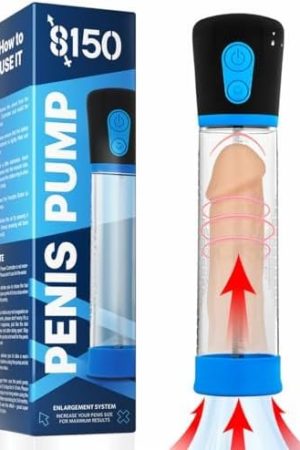 Electric Penis Vacuum Pump - Automatic Penis Enlargement Extend Pump With 3 Suction - Men Sex Toys - Pumps & Enlargers For Male Masturbation - Sex Toy Blue