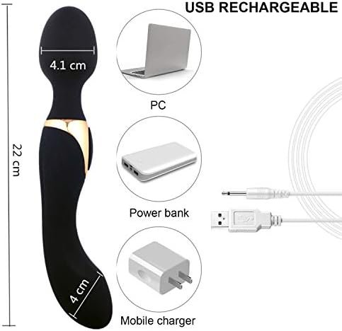 Leseox Clitoris G-Spot Dildo Vibrator, Dual Motors Double Heads Clit Vagina Nipple Anal Stimulation Massager, 10 Powerful Vibration Modes, Rechargeable Waterproof Adult Sex Toys For Women And Couples - Image 3